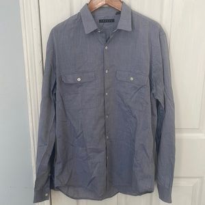 Theory two pocket button down shirt, mens L